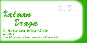 kalman draga business card